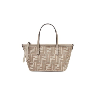 FENDI ROLL MINI FABRIC GRAY 8BS096AUPXF1SNP (15.5*13*11cm)